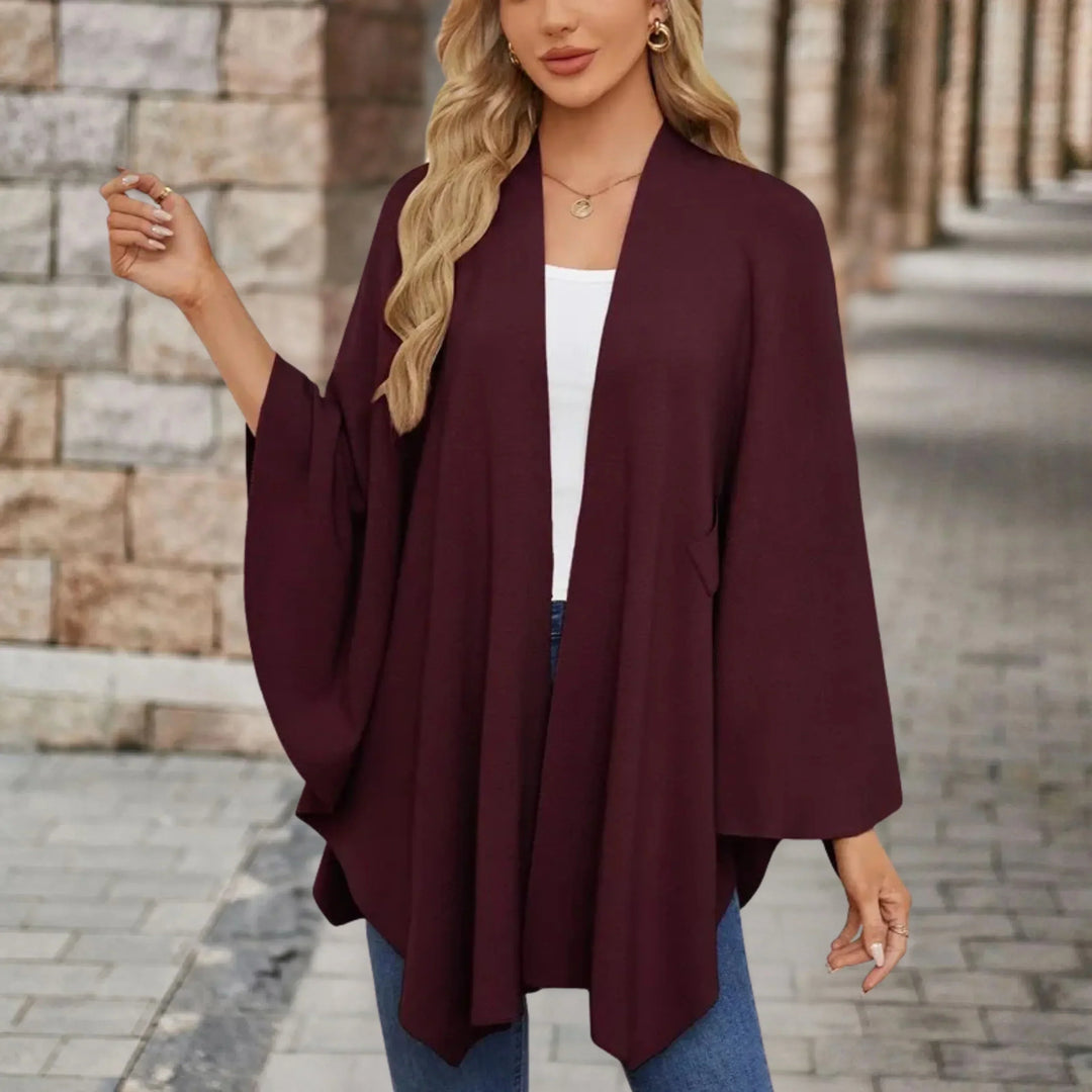 Jane | Elegant Draped Poncho
