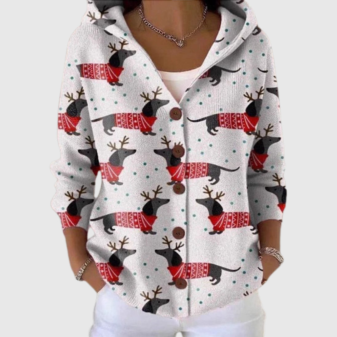 Comfort Cardigan with Knit Hood
