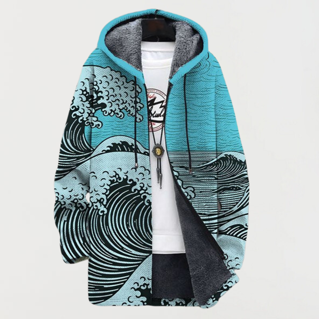 Christiane™ | Hooded Jacket with Wave Motif