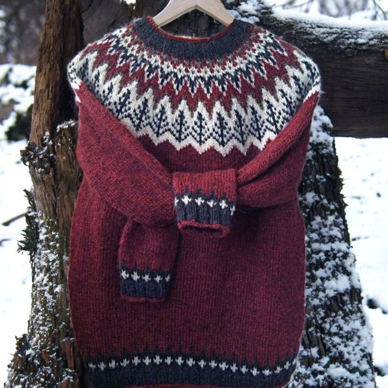 Jane | Elegant Comfortable Jacquard Sweater