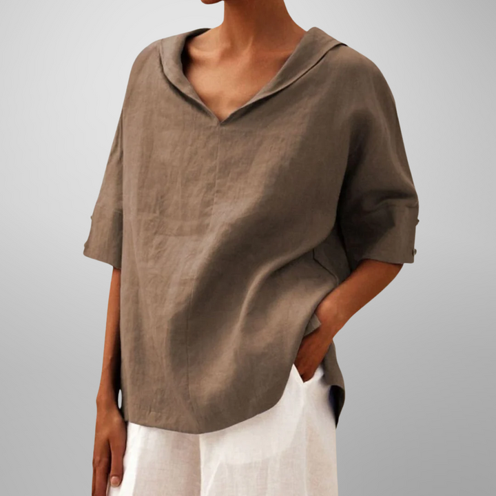 Lucy – Cotton Loose-Fitting Blouse