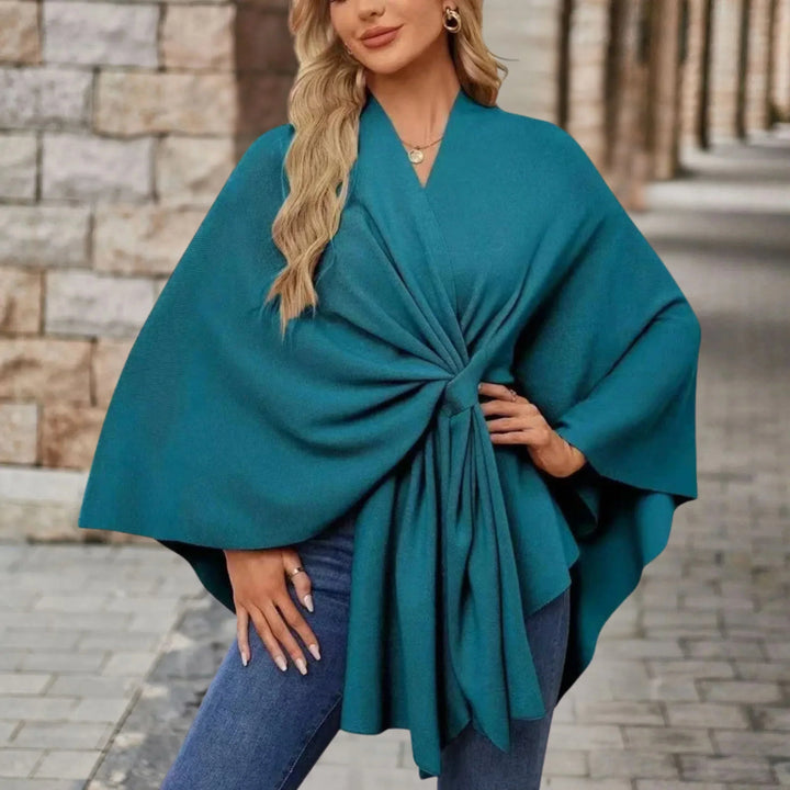 Jane | Elegant Draped Poncho
