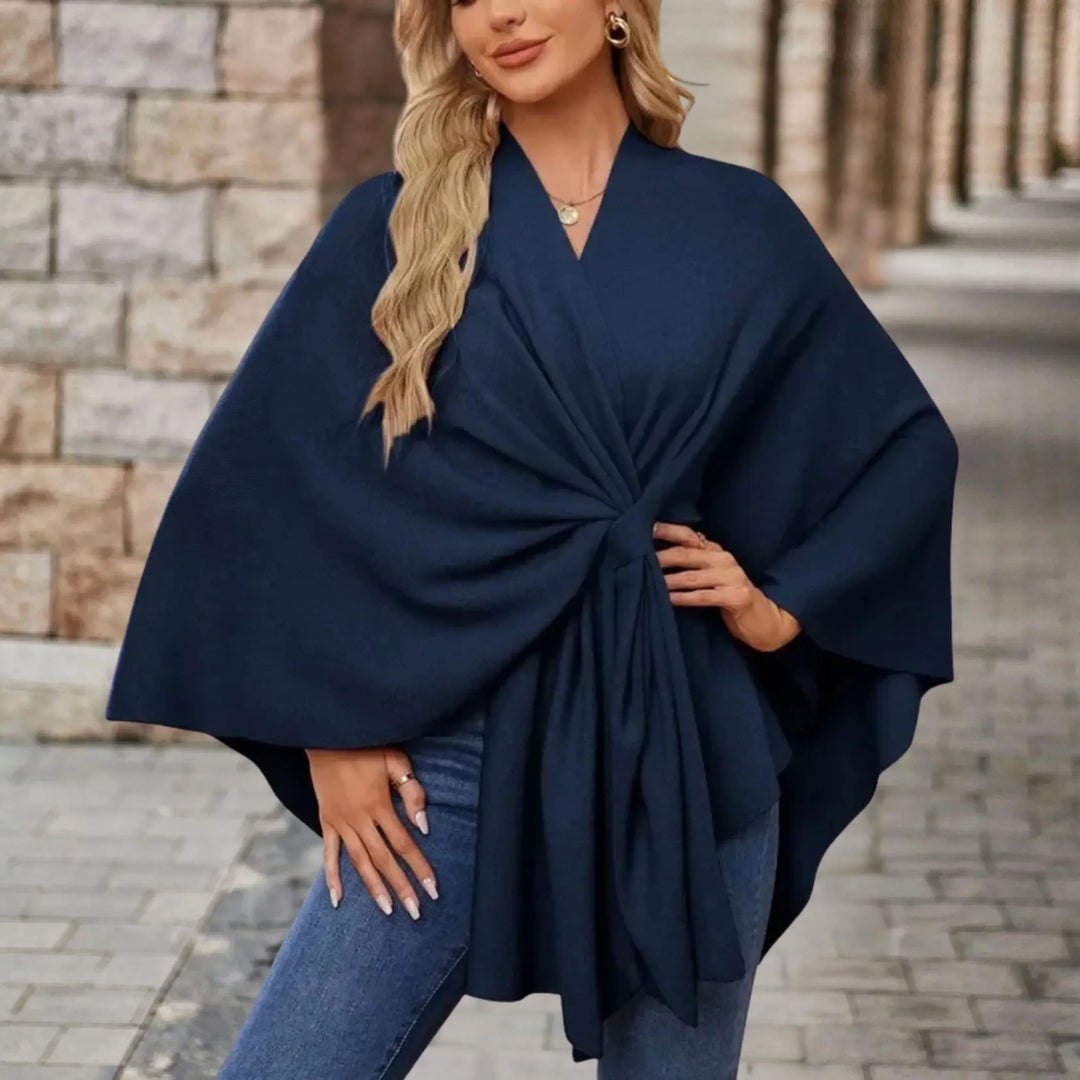 Jane | Elegant Draped Poncho