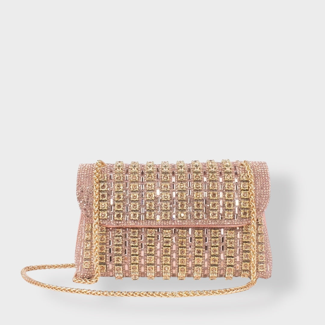 Jane | Chain Shoulder Bag with Colored Diamonds