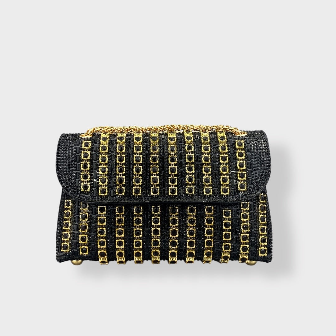 Jane | Chain Shoulder Bag with Colored Diamonds