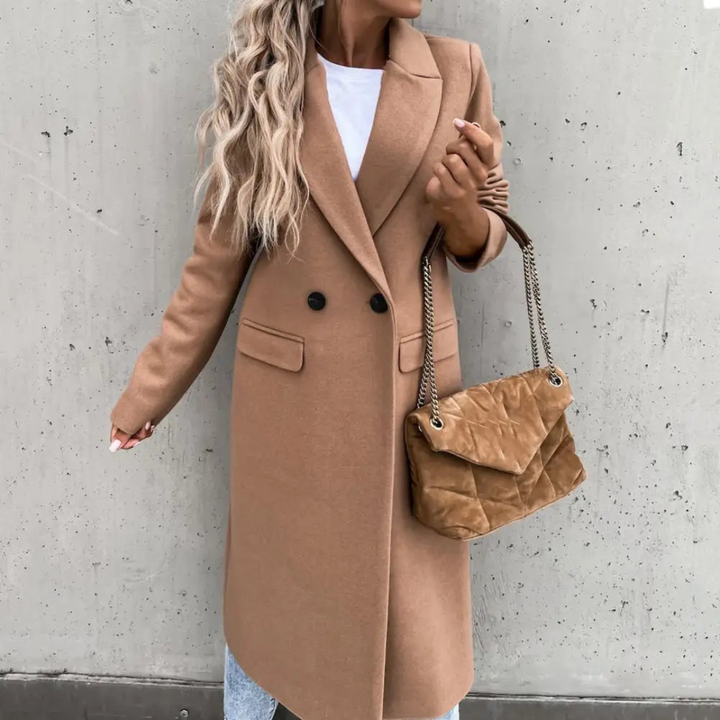 Jane | Elegant Long Wool-Blend Coat