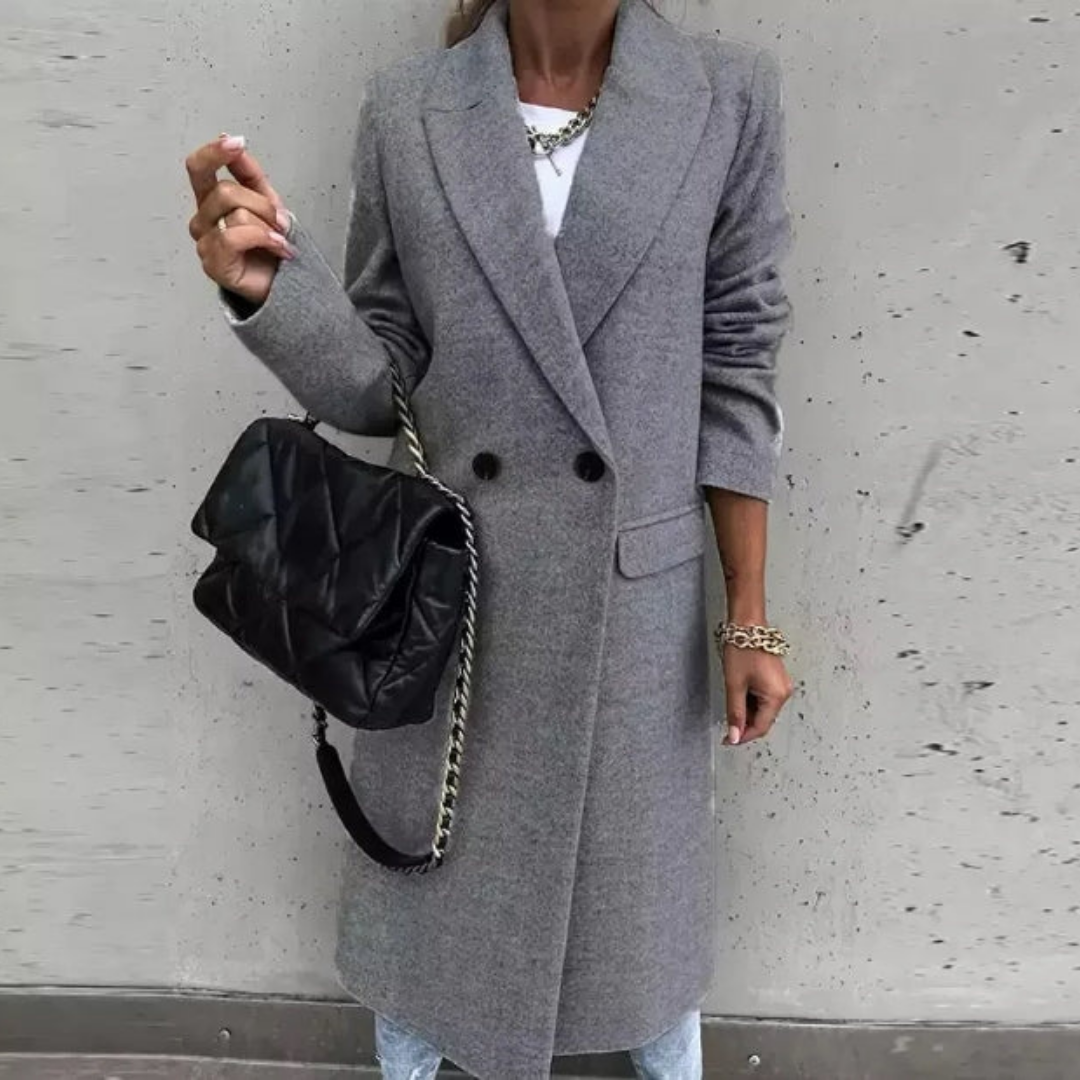 Jane | Elegant Long Wool-Blend Coat