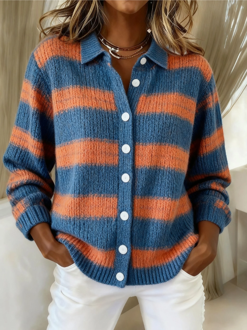 Livia | Gestreifte Strickjacke