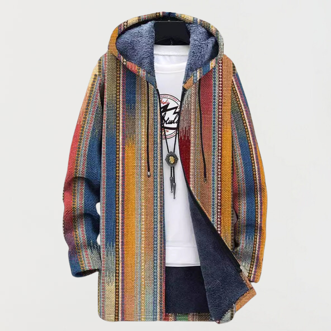 Kerstin™ | Hooded Jacket with Mixed Stripes