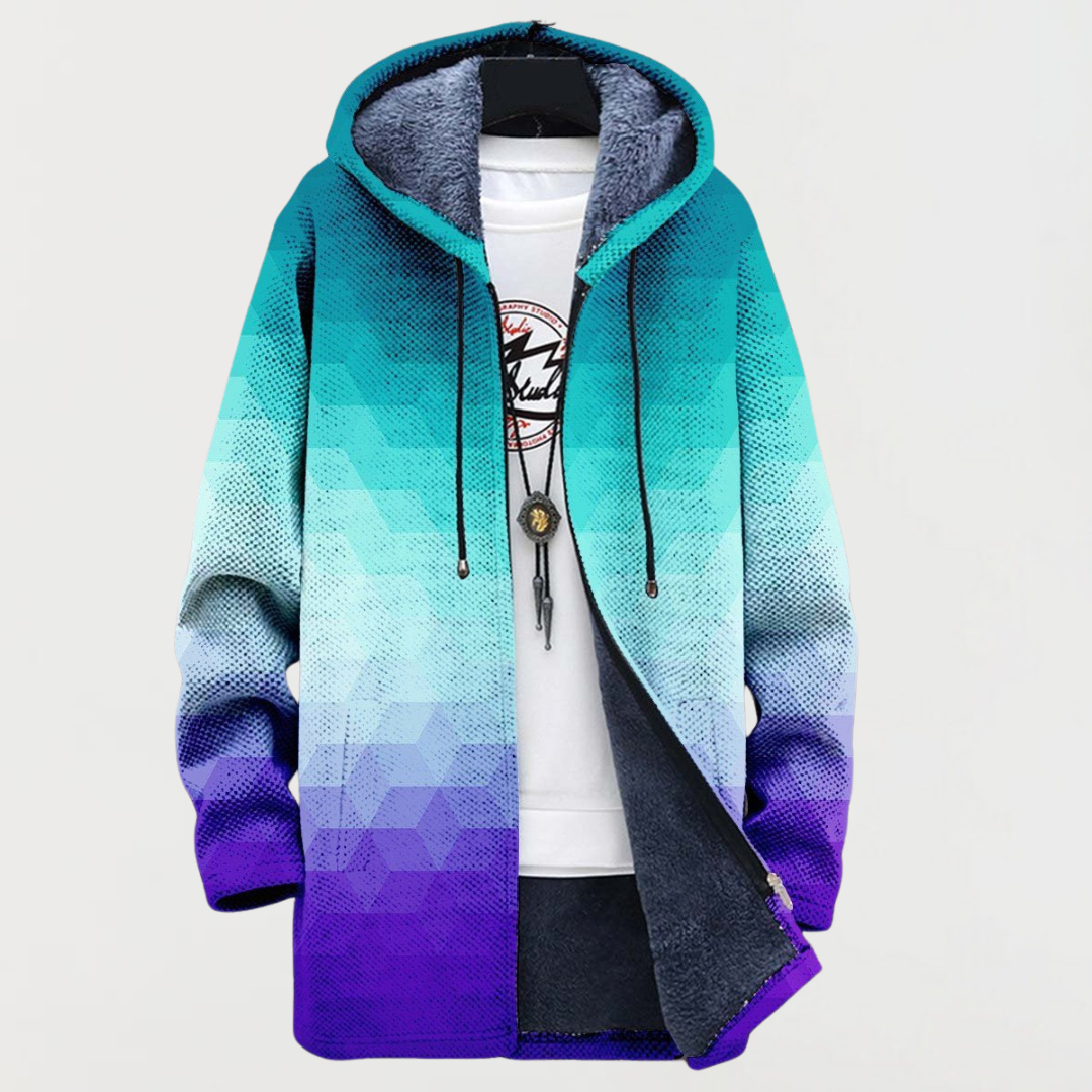 Katrin™ | Hooded Jacket in Colour Gradient