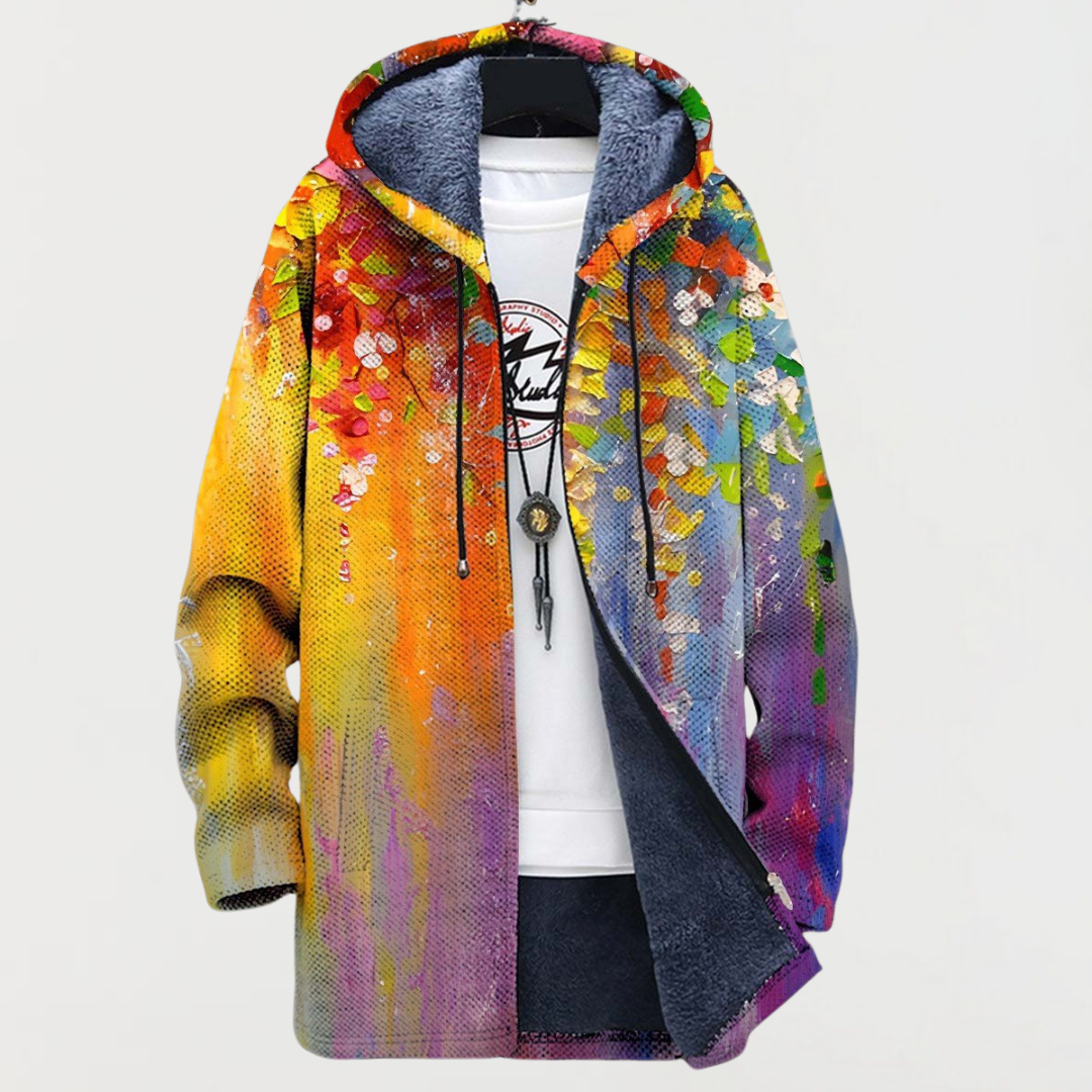 Edith™ | Hooded Jacket with Paint Splashes