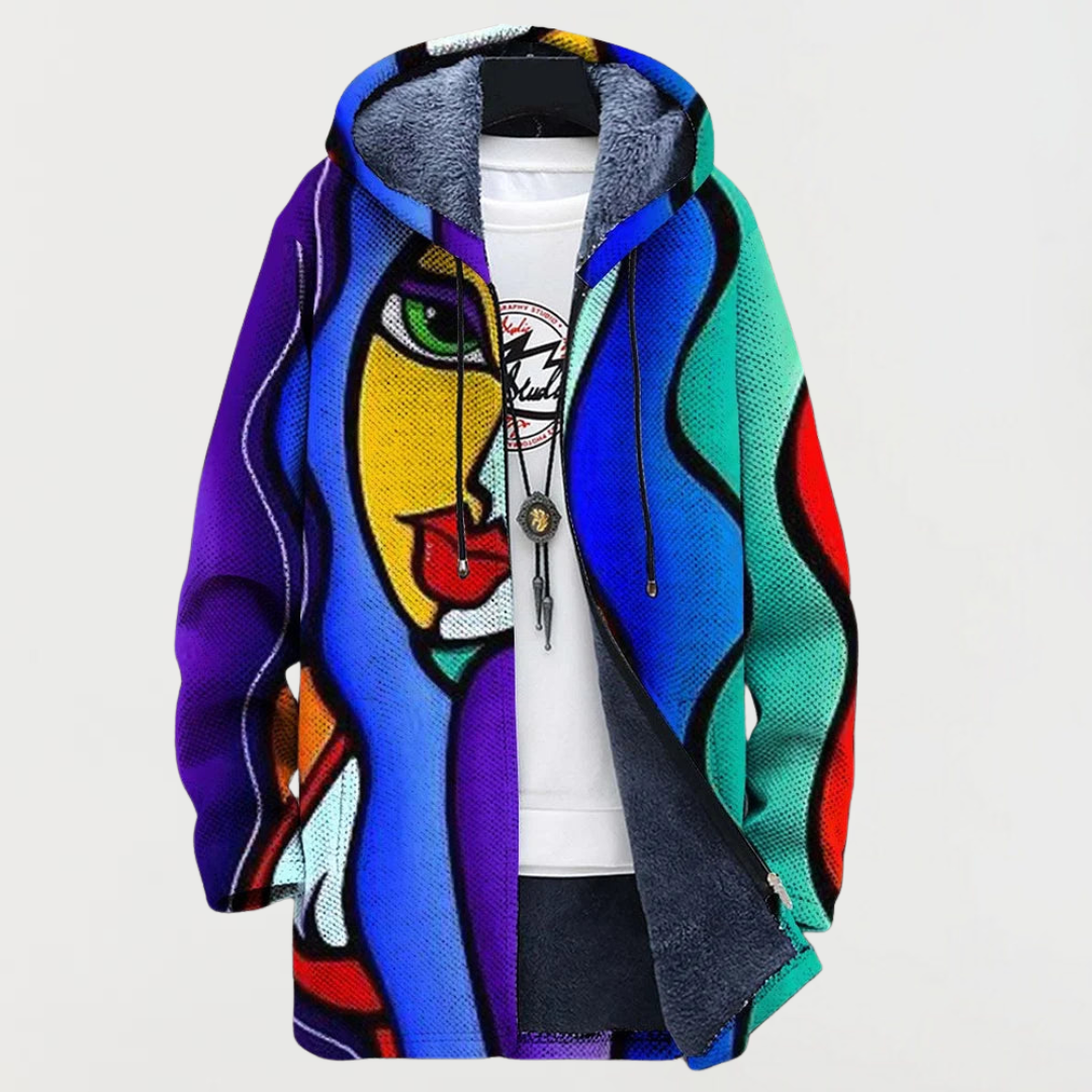 Heidi™ | Hooded Jacket with Art Portrait
