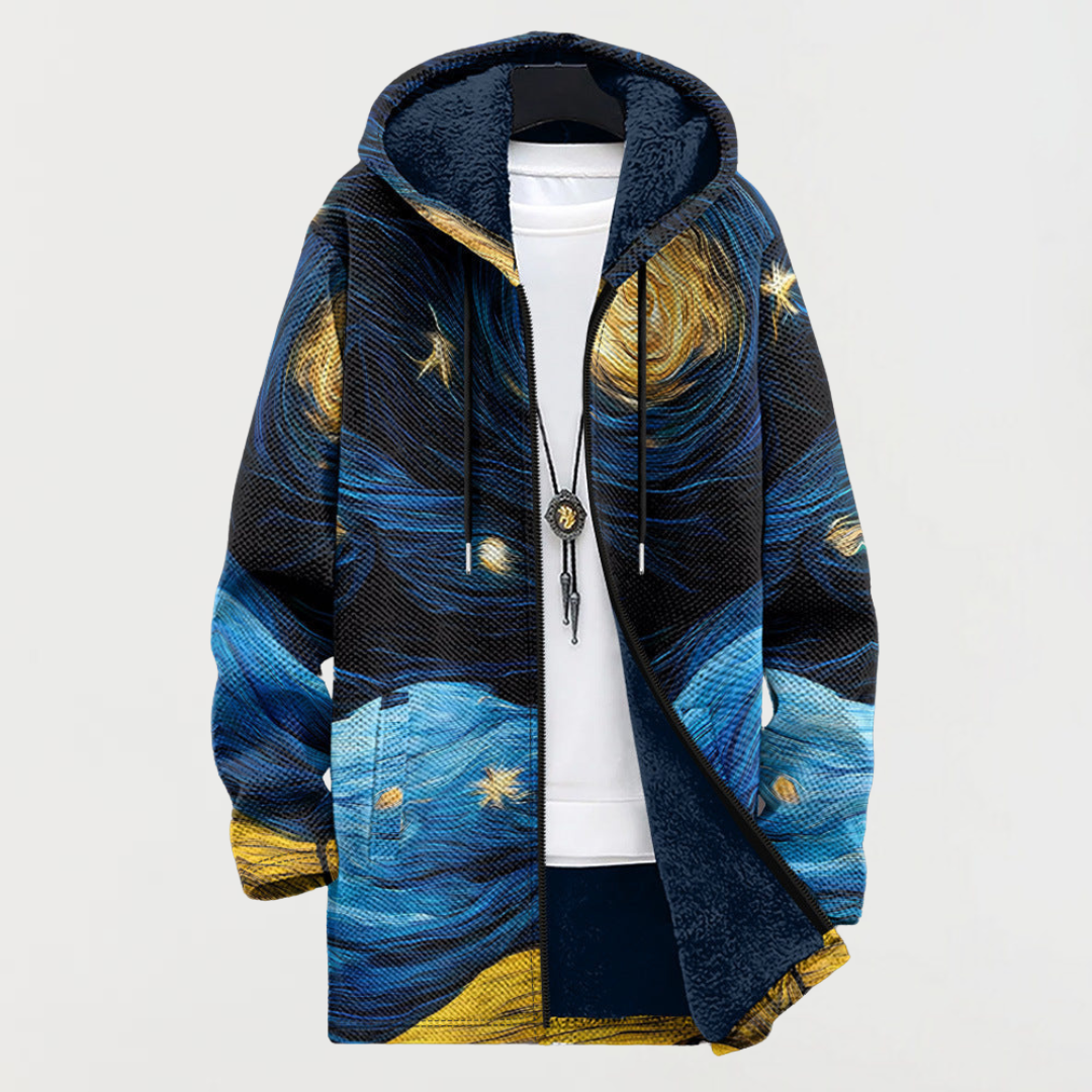 Ilona™ | Hooded Jacket with Starry Sky