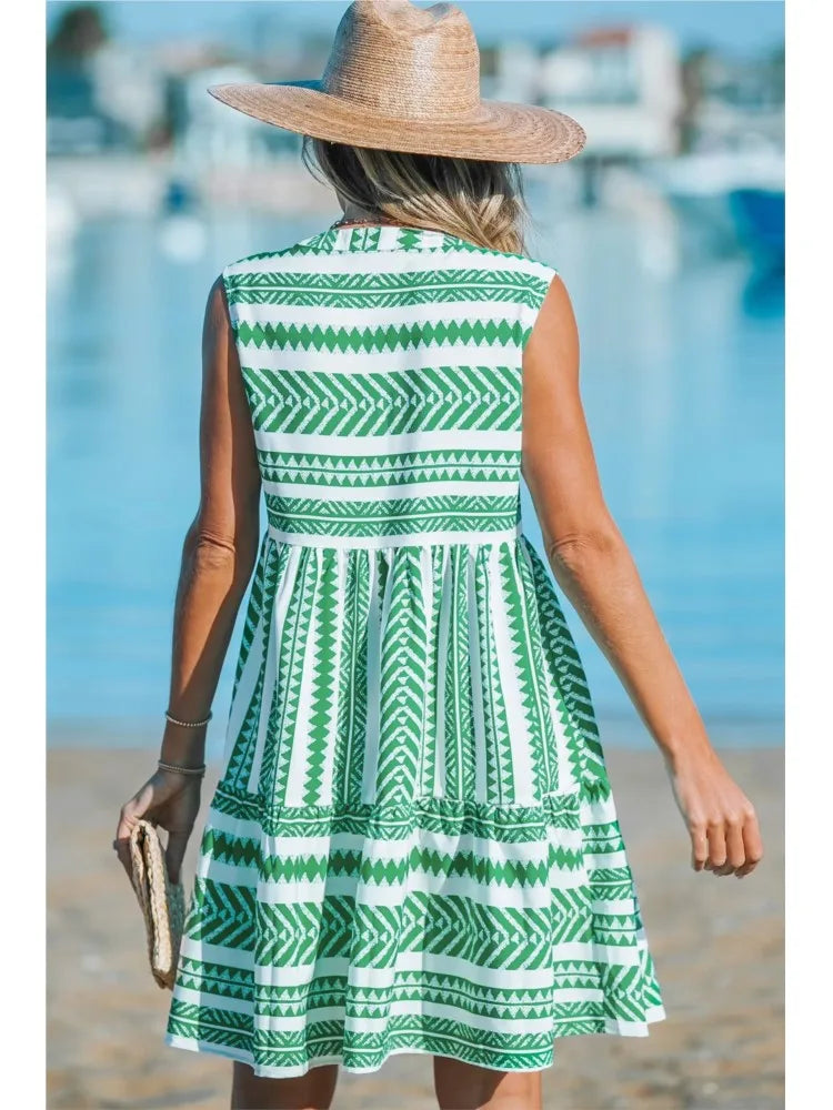 Katrina - Geometrisches Sommerkleid