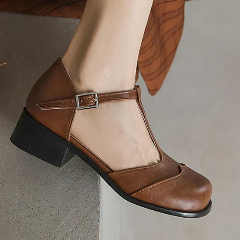 Margaux | Textured Leather Shoes