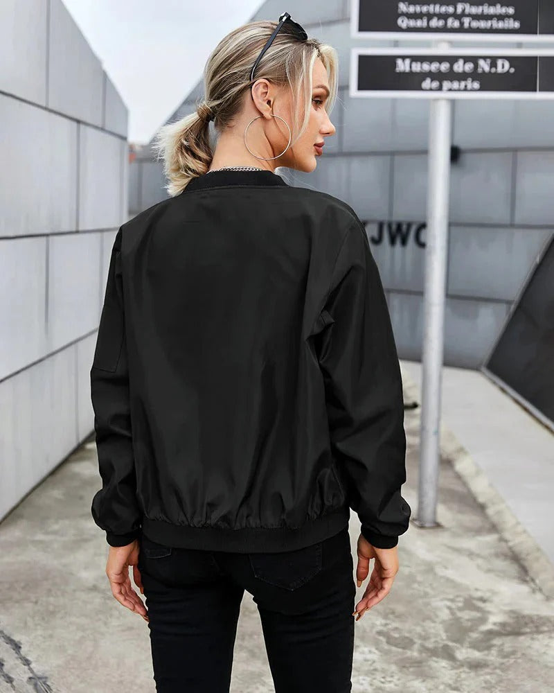 Jane | Classic Zip-Up Bomber Jacket