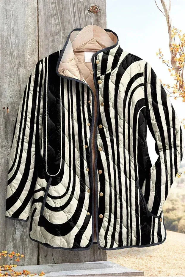Hanne™ | Quilted Jacket in Zebra Print