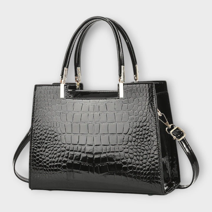 Jane | Glossy Crocodile-Embossed Bag