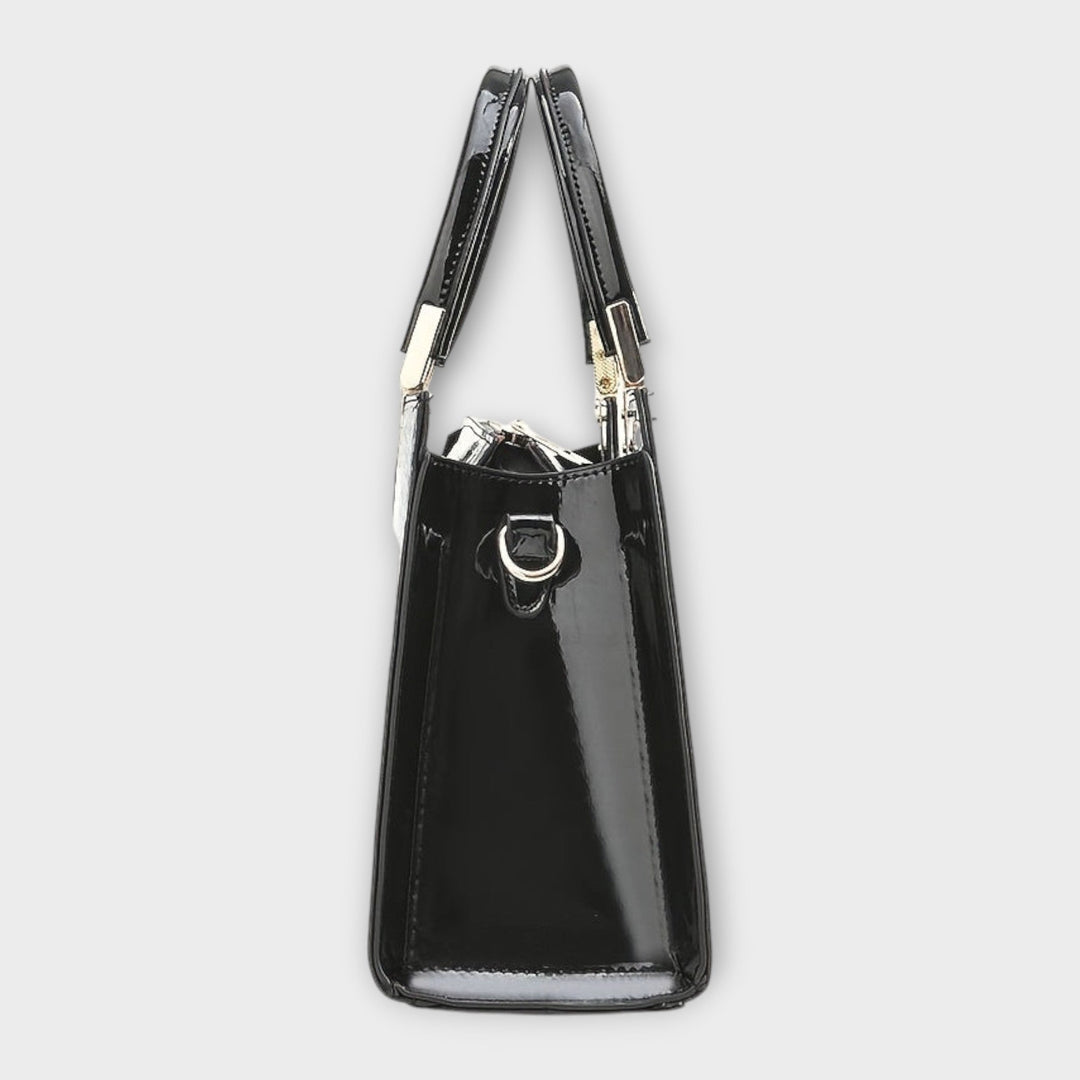 Jane | Glossy Crocodile-Embossed Bag
