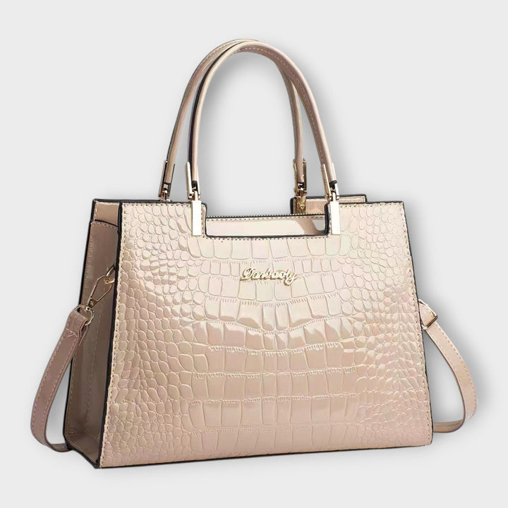 Jane | Glossy Crocodile-Embossed Bag