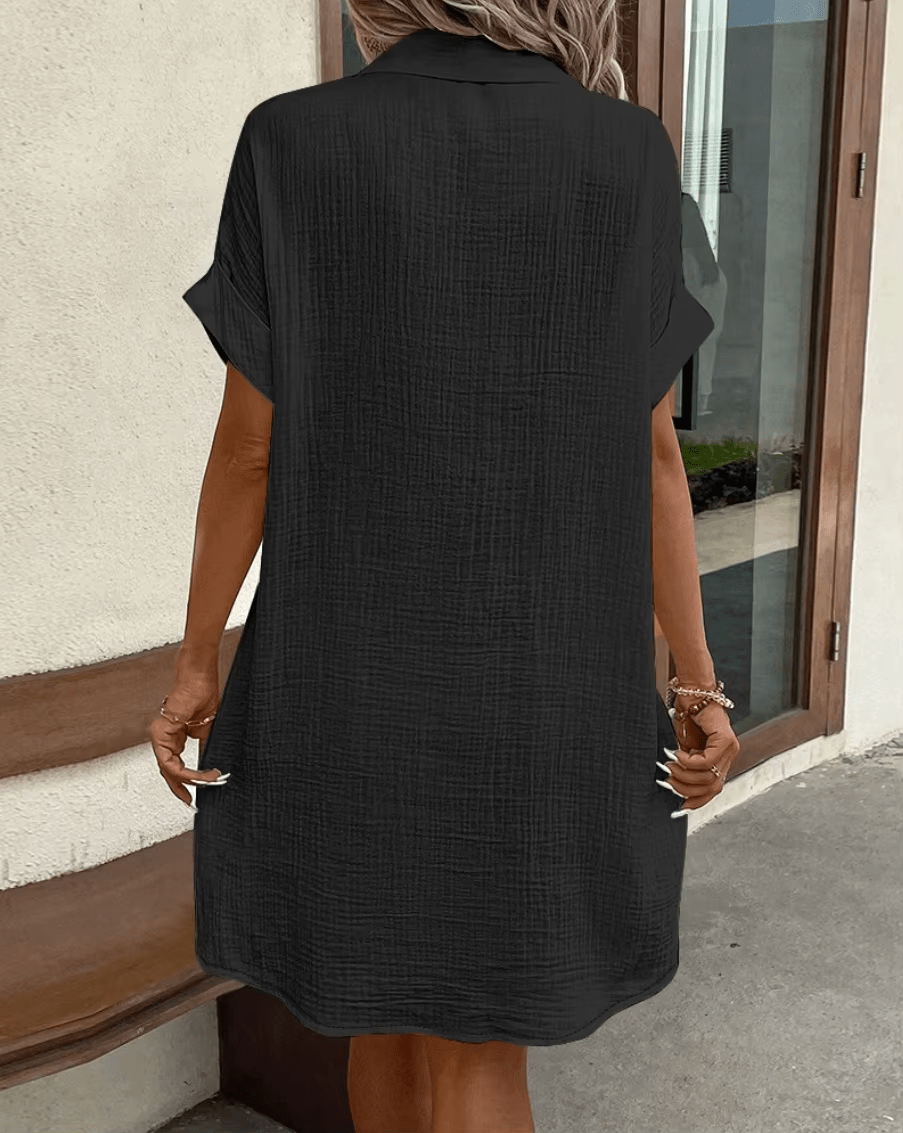 Jane | Comfortable Shirt Dress with Buttons