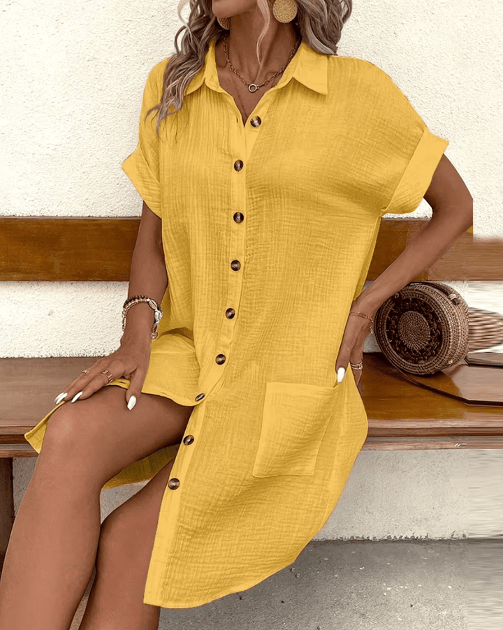 Jane | Comfortable Shirt Dress with Buttons