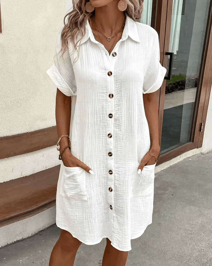 Jane | Comfortable Shirt Dress with Buttons