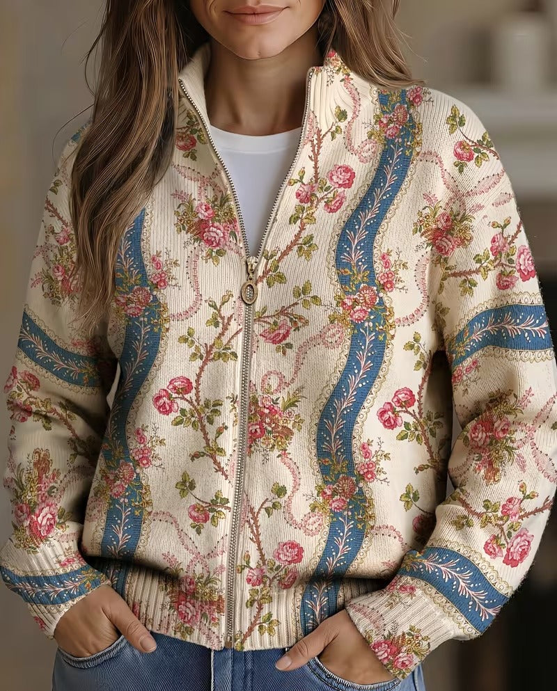 Cornelia™ | Cardigan with Rose Vines