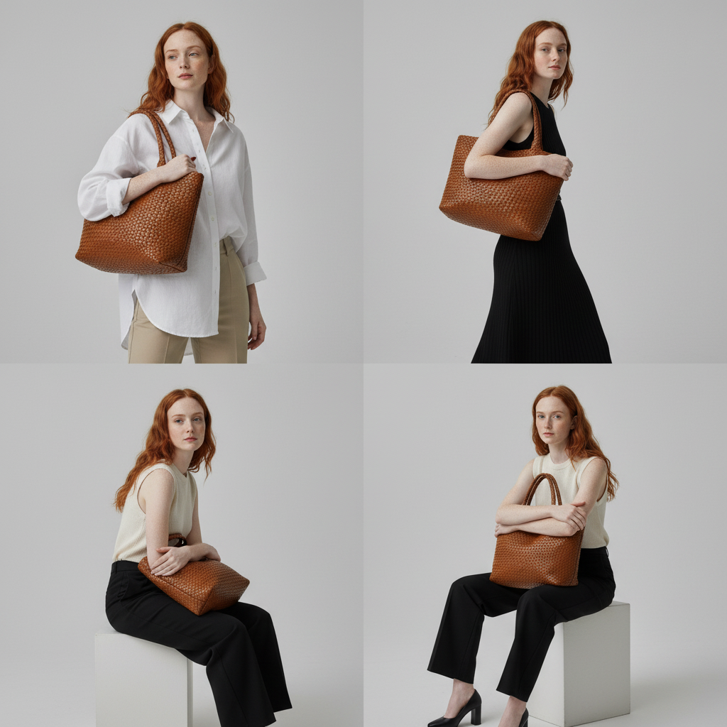Jane | Hand-Woven Leather Tote