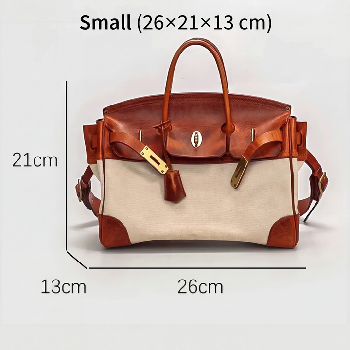 Jane | Leather Canvas Weekend Bag