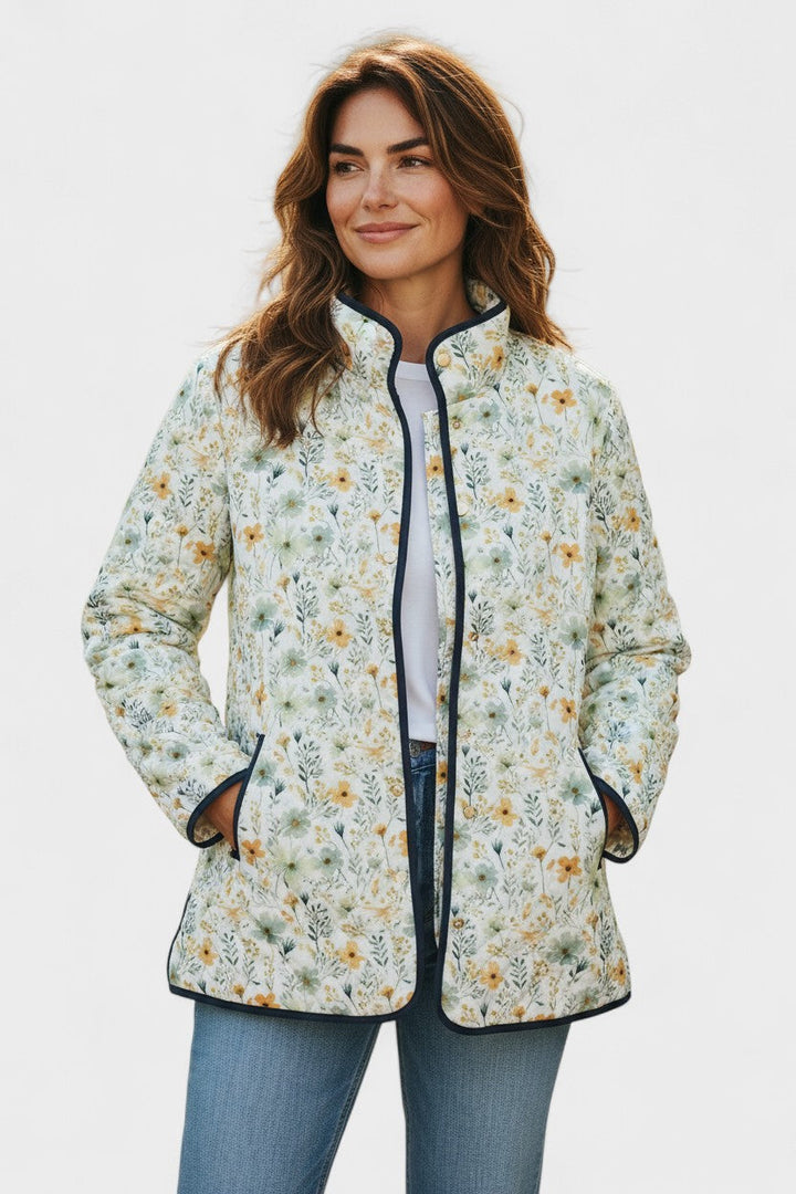 Waltraud™ | Quilted Jacket with Ditsy Flowers