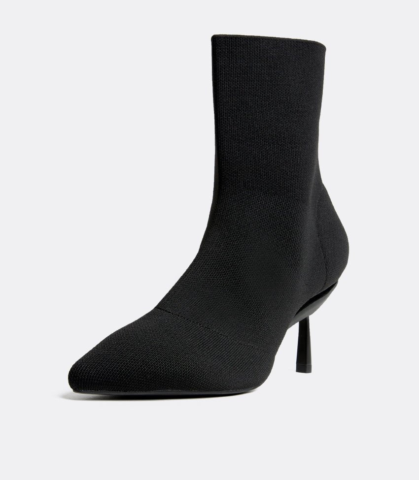 Jane | Black Knit Boots