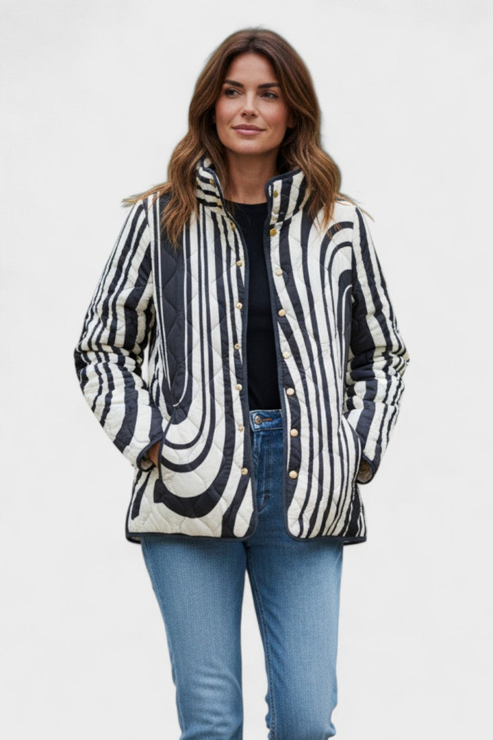Hanne™ | Quilted Jacket in Zebra Print