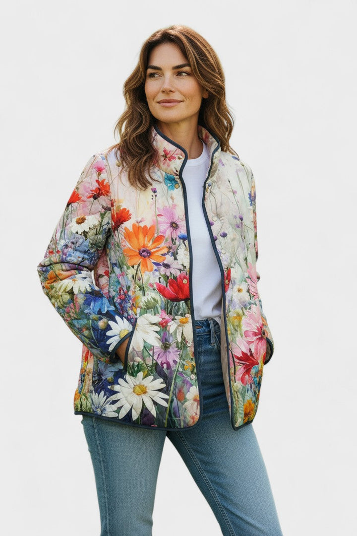 Sybille™ | Quilted Jacket with Summer Meadow