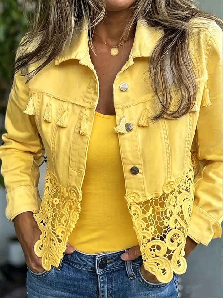 Bettina™ | Short Jacket with Openwork Hem