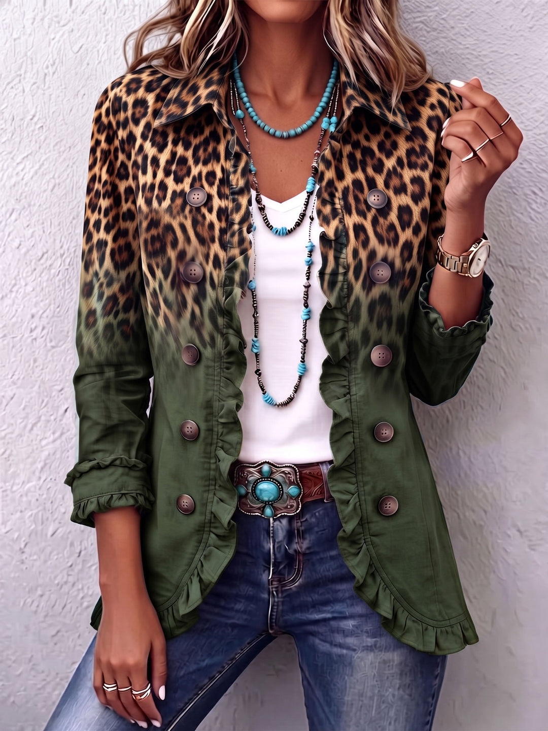Barbara™ | Leopard Gradient Blazer