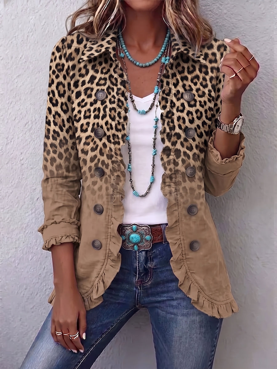 Claudia™ | Leopard Blazer with Caramel Gradient
