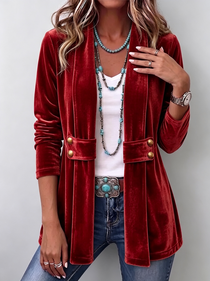 Katrin™ | Open Blazer with Shimmer