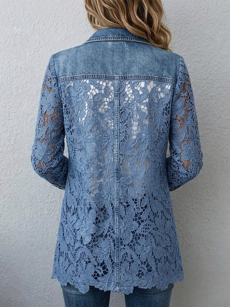 Doris™ | Blazer with Openwork Flowers