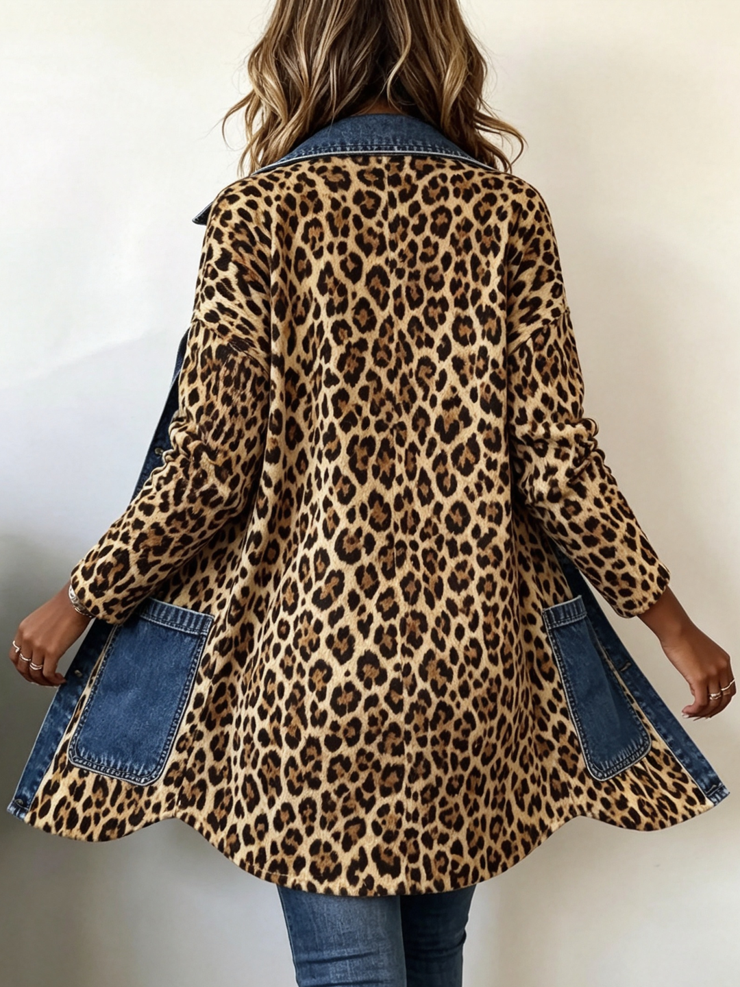 Regina™ | Long Jacket with Leopard Print