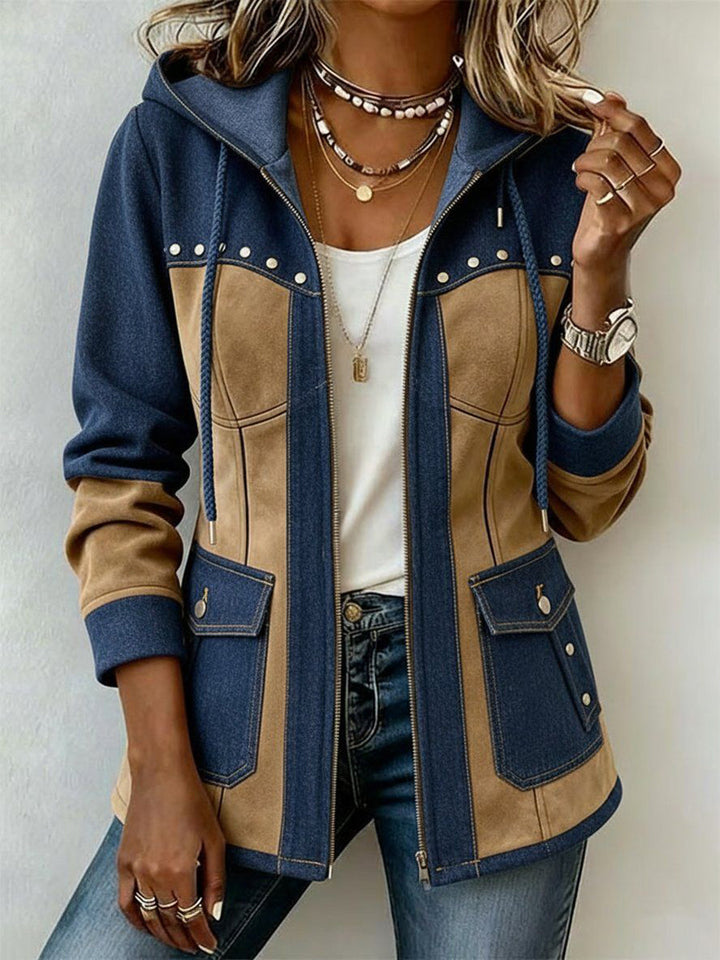 Beate™ | Patchwork Hooded Jacket