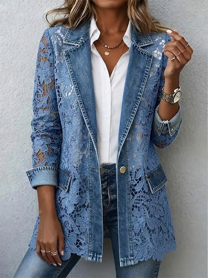 Doris™ | Blazer with Openwork Flowers