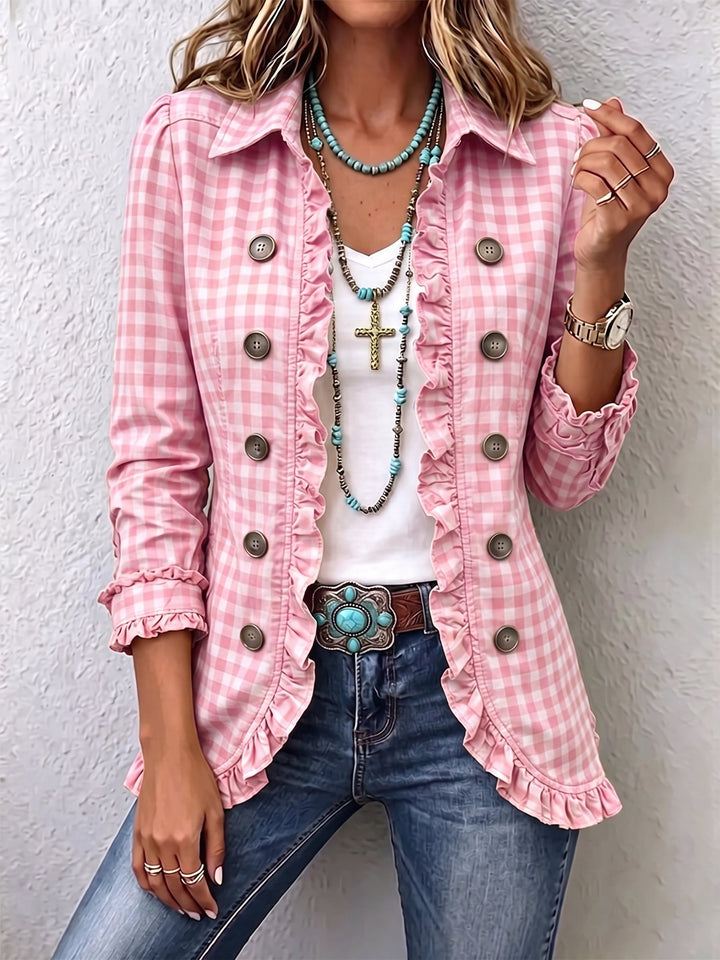Elke™ | Gingham Check Blazer