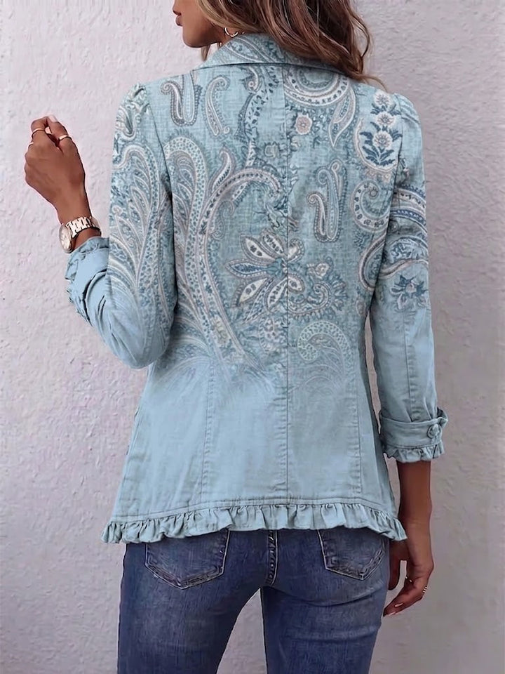 Cornelia™ | Light Blue Blazer with Paisley