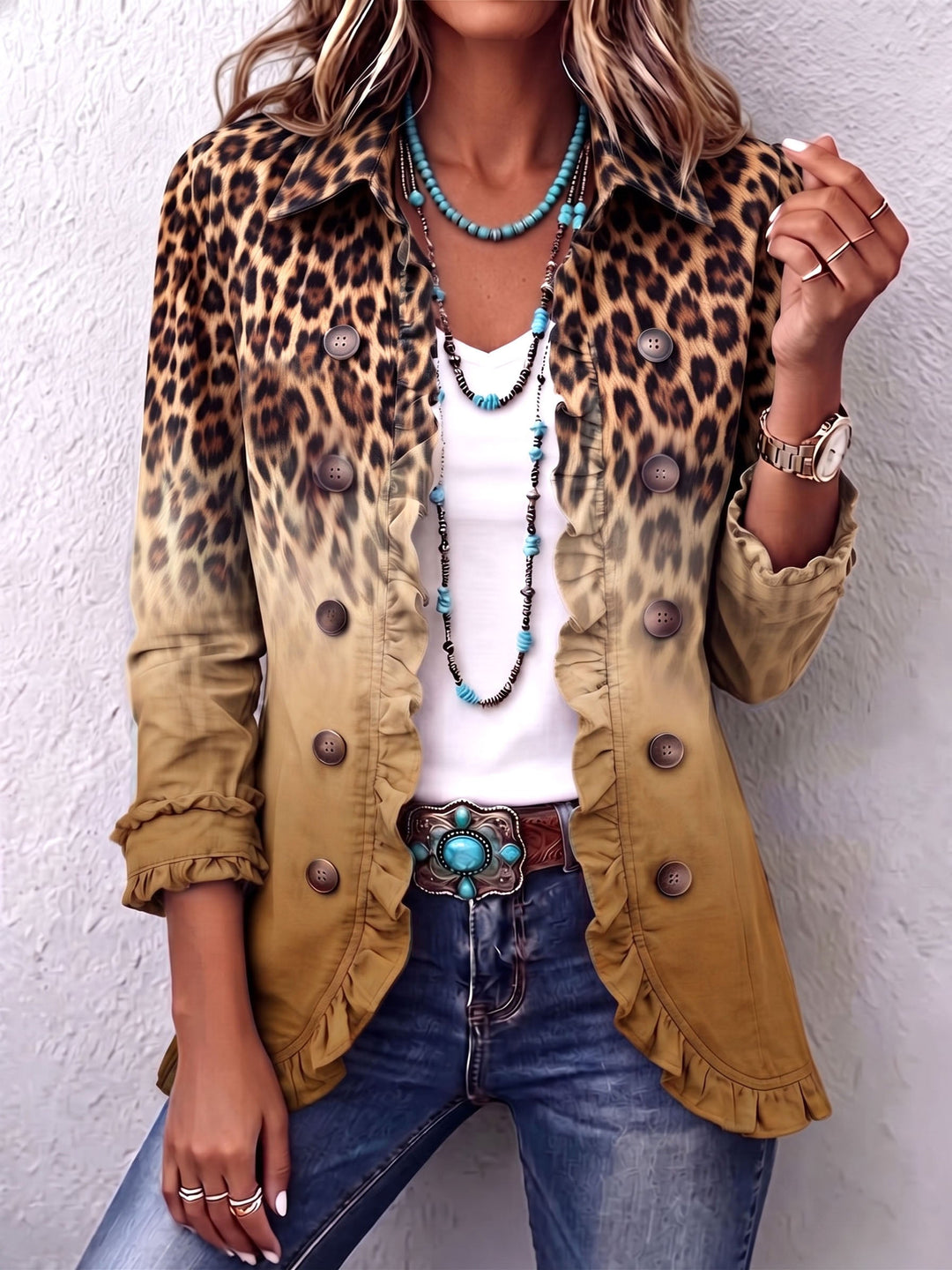 Barbara™ | Leopard Gradient Blazer