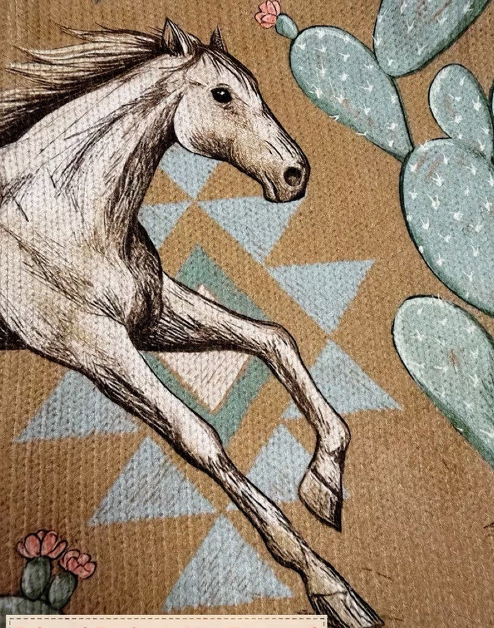 Beate™ | Cardigan with Horses & Cacti