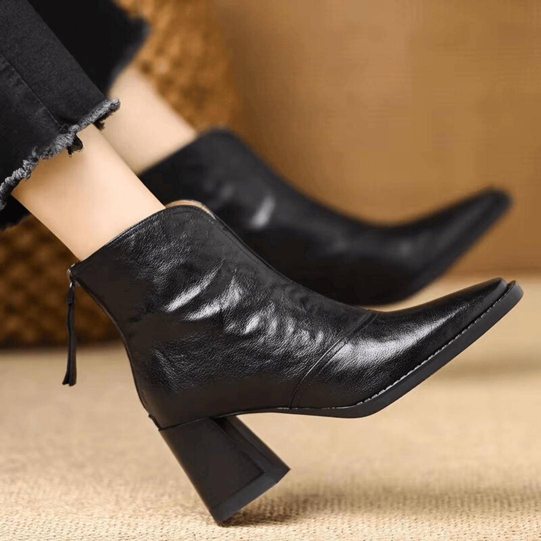 Claudia | Luxurious Mid-Heel Ankle Boots
