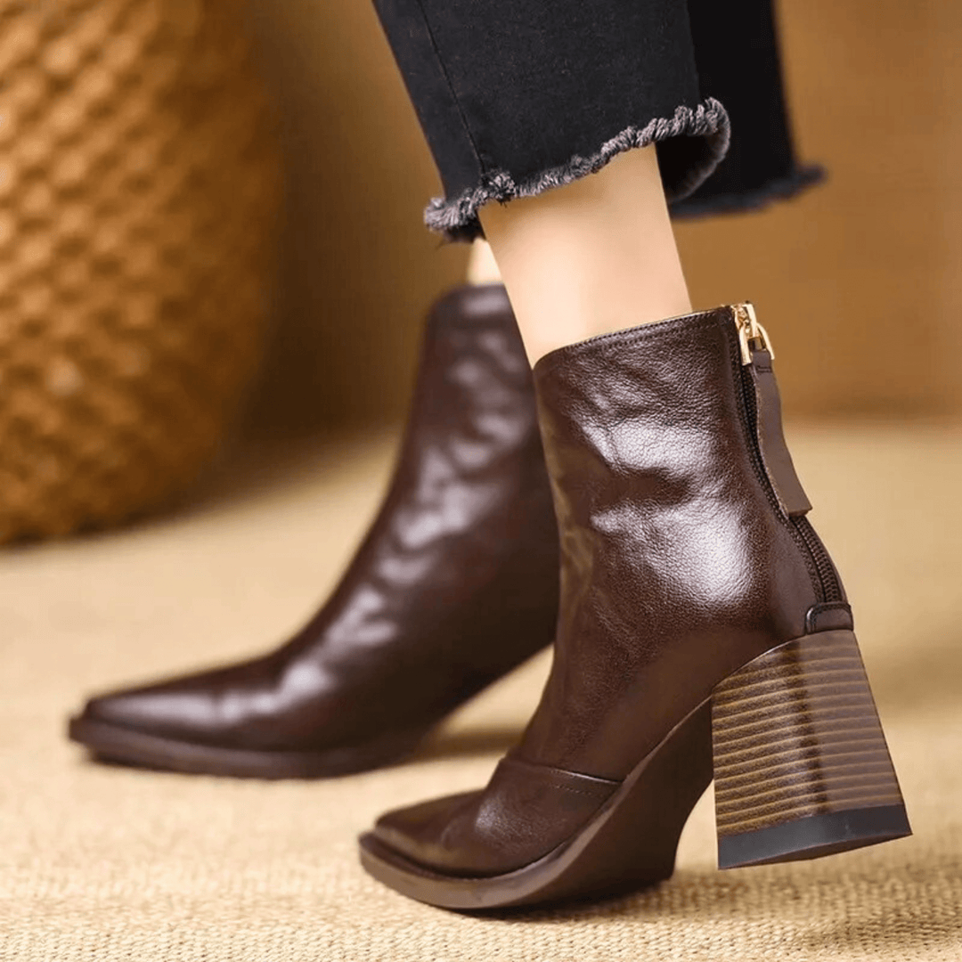 Claudia | Luxurious Mid-Heel Ankle Boots