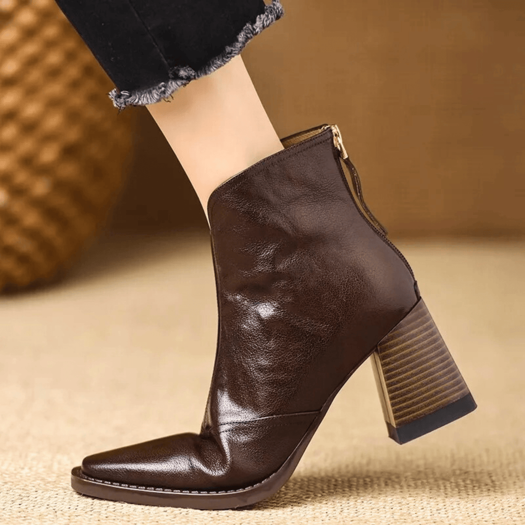 Claudia | Luxurious Mid-Heel Ankle Boots