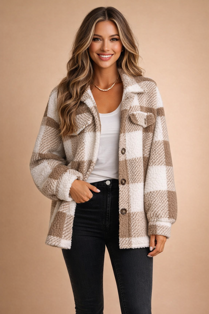 Jane | Amélie Laurent Plaid Shirt Jacket
